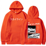 Drift Jaapani Anime AE86 Kapuutsiga Initial D Kahepoolsed kapuutsiga dressipluusid Unisex R34 Skyline GTR JDM vabaaja lahtised pulloverid L