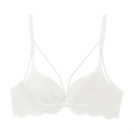 Naiste Minimizer pehmest terasest r&otilde;ngasrinnahoidja Seksikas &otilde;huke rinnahoidja, kokkupandud Push Up naistepesu pits aluspesu 95D valge