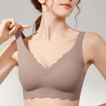 Suure suurusega naiste minimeerija lainelise servaga &otilde;huke rinnahoidja, juhtmevaba iludus seljaosa rinnahoidja &otilde;mblusteta aluspesu kokkupandud Push Up bralette top XL