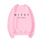 Wifey EST 2024 dressipluus Pruudi du&scaron;&scaron; Kingitus Kihluskingitused Peigmehe kampsunid Naiste Graafilised kapuutsid pikkade varrukatega pulloverid Top L