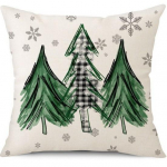 Viska padjap&uuml;&uuml;r J&otilde;uluvana Linane Mugav Claus Snowflake J&otilde;ulupuu Print Touch J&otilde;ulu Padja Katte Voodi k&otilde;rval A