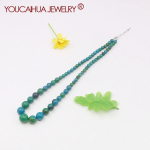 6&ndash;14 mm Phoenixi kivist t&uuml;rkiisiga kaelakee, kaltsedoni &uuml;mmargused helmed, tornikujulised, ehtetarvikud, 5 cm pikenduskett 45cm roheline