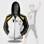 Meeste Haikyuu jope Karasuno keskkooli v&otilde;rkpalliklubi Hinata Shyouyou kapuutsiga kapuuts Kardigan s&uuml;gist&otilde;mblukuga pesapallivorm L
