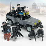 X010 hall Wolf maastikus&otilde;iduki v&auml;ikeste osakeste ehitusplokk must SWAT nuku ehitusplokk m&auml;nguasi