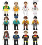 12 tk M8063 kogukonna elanike nukk linn multifilm professionaalsed ehitusplokid kokkupandud v&auml;ikeste osakestega nukukingitused