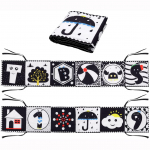 Tummy Time m&auml;nguasjad, suure kontrastsusega must ja valge beebi pehme raamat vasts&uuml;ndinu sensoorsed m&auml;nguasjad imikutele Visuaalse koolituse alusharidus 80x15cm