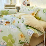 Tr&uuml;kitud puuvillane &uuml;li&otilde;pilaselamu kolmeosaline neljaosaline &uuml;hekohaline tekikate lina padjap&uuml;&uuml;r tekikott 1.2m bed sheet 3pcs