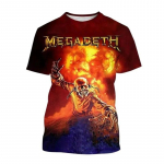 3D Mood Megadeth Printing T-s&auml;rk Suvine Meeste Naistele Populaarsed T-s&auml;rgid Hip-hopi stiilis L&uuml;hikeste varrukatega Pullover Poiste Vintage Topid XS