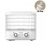 5-aluseline reguleeritava temperatuuriga toidukuivati, automaatne toidukuivatusmasin toidu ja t&otilde;mbluste jaoks, US Plug valge