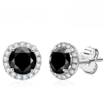 D V&auml;rvi 6 mm Must Moissaniidist K&otilde;rvar&otilde;ngad Meestele Naistele 925 Sterling H&otilde;be 18K Pinnatud Luksuslik Ehtekomplekt Sertifikaadiga 0.8ct 6mm