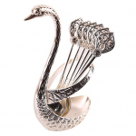 Kasulik erksav&auml;rviline dekoratiivne suure vastupidavusega lusikas luigekujulise hoiuhoidikuga lauan&otilde;ude k&ouml;&ouml;gitarvikute segamislusikas kuldne