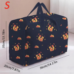 Kokkupandav vatiteki organiseerija hoiukott t&otilde;mblukuga kapiga riided pagasi niiskuskindel kott Uus pruuni lehe orava mustriga puuvillane teki hoiukott