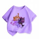 Aphmau T-s&auml;rk Kawaii Aphmau T-s&auml;rgid Prindiga Printsess Lasteriided Multifilmid Anime Poisid T&uuml;drukud S&auml;rk Kassidega Suvetopsid 9-10T(150cm)