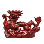 Draakoni ornament Hiina feng shui draakoni kujuke Lucky puidust loomad kontori kodu kaunistamiseks 10cm roheline