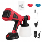 600 W elektriline v&auml;rvipihusti 3 mustriga 1000 ml mahutiga v&auml;rvipihustid US Plug & 1 Battery punane