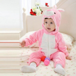 Baby Rompers Kigurumi Animal Leopard, Husky, Kaelkirjaku cosplay Kapuutsiga soe pidžaama v&auml;ikelastele poistele T&uuml;drukutele Riided Vasts&uuml;ndinu magamisriided Pidžaama riided 110
