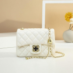 V&auml;ike kuldse palliga kettkott, naiste lihtne &uuml;hekordne &otilde;lakott Crossbody Diamond Lattice v&auml;ike kandiline kott One Size