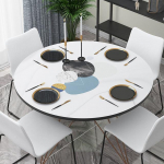 P&otilde;hjamaade stiilis PVC laudlina veekindel ja &otilde;likindel nahast laudlina plastikust &uuml;mmargune lihtne hotelli nahast lauamatt Diameter 50cm