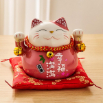 Kass Hiina Jaapani kuju vaigu kujuke Fengshui rikkuse hea kaunistus ornament Happiness