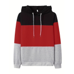 Naiste Plus Size Pullover Hoodie, pikkade varrukatega, v&auml;rvilise plokkv&auml;rviga dressipluus S tumehall v&auml;rv