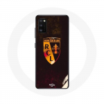 Samsung Galaxy A41 &uuml;mbris rcl objektiiv oranžil mustal taustal