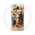 &Uuml;mbris Samsung Galaxy J3 2017 One Piece Luffy Poster Crews Manga Anime jaoks