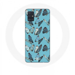 &Uuml;mbris Samsung Galaxy A71 Butterflies sinise taustaga