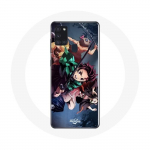 Coque pour Samsung Galaxy A21S Tanjiro Nezuko et Inosuke Slayer Kimetsu no Yaiba Manga
