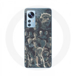 Coque pour Xiaomi Mi 12 / 12X Game of Thrones Saison 8 Le Tr&ocirc;ne de Fer Affiche Personnages Fond Gris
