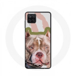 Coque pour Samsung Galaxy A22 4G Chien de Pitbull marron
