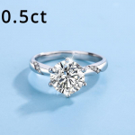 Teemanttest testitud pass 1-2 CT Moissanite peened pruudi abielus&otilde;rmused, &uuml;mmargused briljantl&otilde;ikelised kihlas&otilde;rmused h&otilde;bedast ehted 5