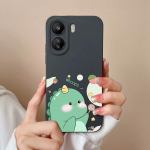 Xiaomi Redmi Note 13 Pro 13R 13C K60 Ultra K70 Pro K70E &uuml;mbrisele armsa dinosauruse k&otilde;rgekvaliteedilise matt vedela silikoonist tagakaane kaitsekesta kaitserauad redmi 13C 5G