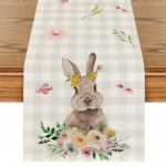 Easter Bunny Table Runner Linane lauakate P&uuml;hadepeo s&ouml;&ouml;gilaua sisustus A-33cmx183cm