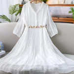 Avar ja mugav Boho valge maxi kleit suveks XXL valge
