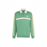 Adidas Originals kraega pusa kolme triibu ja poolpikkuse lukuga Meeste pealisr&otilde;ivad Roheline IS4364 S