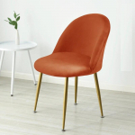 &Uuml;hev&auml;rviline sametine s&ouml;&ouml;gitooli kate elastne veniv madala seljatoega Duckbill tooli kate Pehme meigiga istmekate koduhotelli jaoks 1pcs chair cover