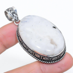 Natural Rainbow Moonstone Handmade 925 Sterling Silver Pendant 2.29 y6d67