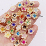 Rhinestone 50 tk vaigust armas v&auml;rviline 10 mm kella lille lameda seljaga aplikatsiooniga DIY pulmade v&auml;ljal&otilde;igete album