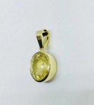 Looduslik Sertifitseeritud Kollane Safiir/Pukhraj Astroloogiline Gemstone Ripats 925