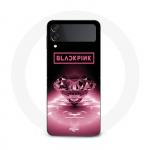Coque Samsung Galaxy Z Flip3 blackpink diamond noir et rose