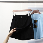DIMANAF Plus Size 2024 Naiste p&uuml;ksid suvised 5XL lahtised l&uuml;hikesed teksad Denim Oversize elastsed v&ouml;&ouml;p&uuml;ksid lihtsad l&uuml;hikesed p&uuml;ksid XL must