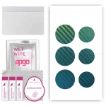 apgo Protective Skin Sticker for the back compatible with Apple AirTag, Wrap Film, Foil, Vinyl - Pattern Carbon Chameleon CAKA1