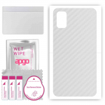 apgo Protective Skin Sticker for the back compatible with Tecno Pop 5C, Wrap Film, Foil, Vinyl - Pattern Transparent Carbon