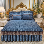 European Luxury Thicken Velvet Plush tepitud voodikate Queen-size reljeefvoodi seelik, pehme voodikate ilma padjap&uuml;&uuml;rita Only 2pcs pillowcase
