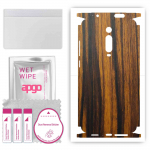 apgo Protective Skin Sticker for the back+sides compatible with Xiaomi Mi 9T, Full Wrap Film, Foil, Vinyl - Pattern Tigerwood