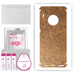 apgo Protective Skin Sticker for the back+sides compatible with Huawei Mate 30 Pro, Full Wrap Film, Foil, Vinyl - Pattern Rusty Copper