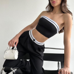 Naiste Spice Girls Outwear Sport Tank top rinnaga kokkup&otilde;rkega k&otilde;rge v&ouml;&ouml;kohaga laia s&auml;&auml;rega p&uuml;ksid vabaaja &uuml;likond XL must