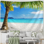 Window Woods View Gobel&auml;&auml;n Seinale Ripppol&uuml;ester tekk Ps&uuml;hhedeelne hipi boho stiilis elutoa sisustus 400x220cm