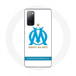 Coque pour Samsung Galaxy S20 FE Olympique de Marseille Logo Fond Blanc