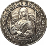 1895 USA AMEERIKA &Uuml;HENDRIIGID Monalisa Hobo nikli m&auml;lestusesemed kogutavad suveniirid h&otilde;bem&uuml;ndid